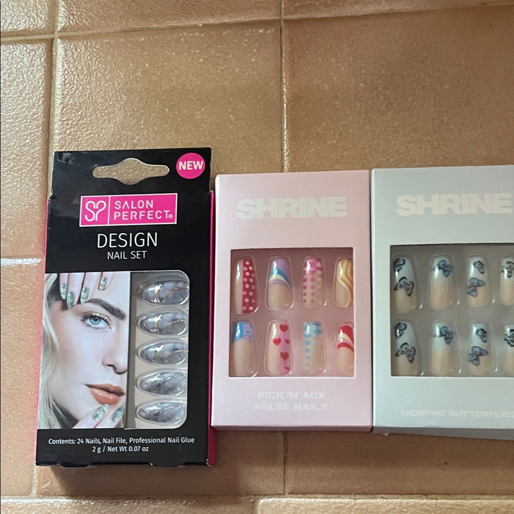 Salon Perfect and Shrine Nail Sets. New